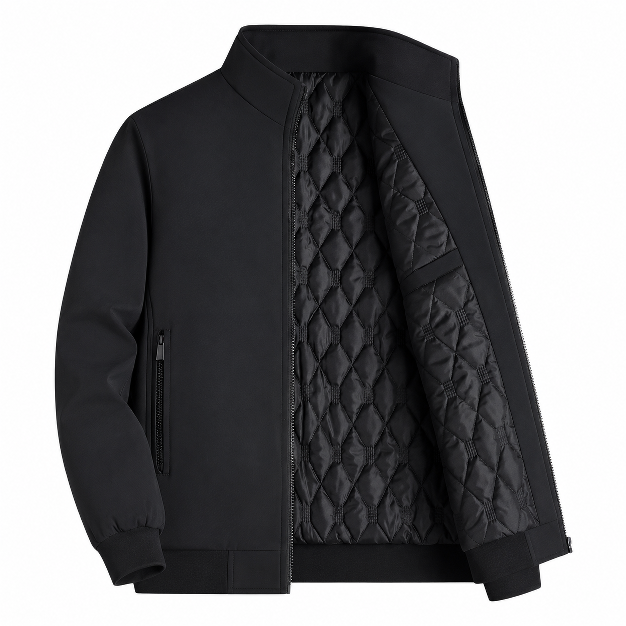 Premium Black Quilted Jacket