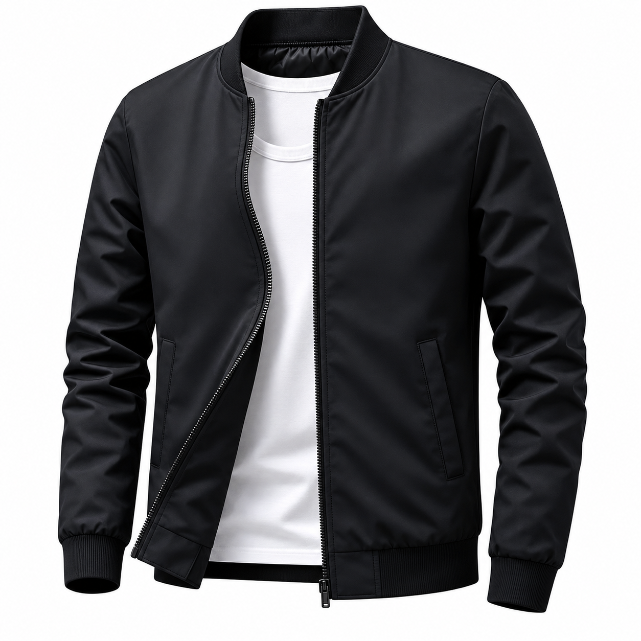 Essential Black Bomber Jacket