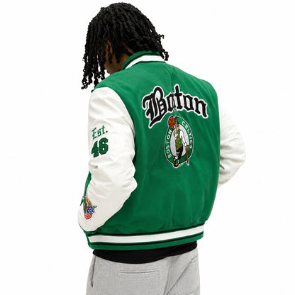 Boston Celtics Premium Green & White College Varsity Jacket