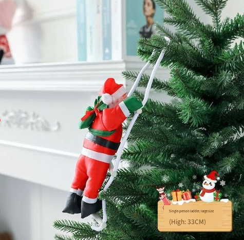 Papai Noel na escadinha para Decoração de Natal