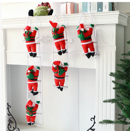 Papai Noel na escadinha para Decoração de Natal