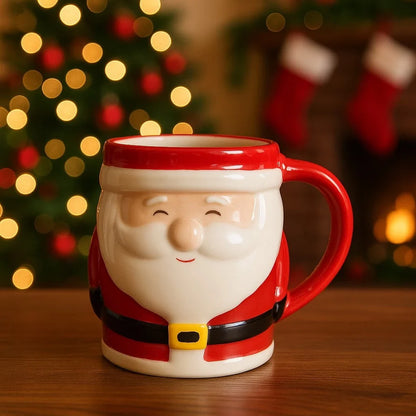 Caneca de Natal em Cerâmica Papai Noel  330ml