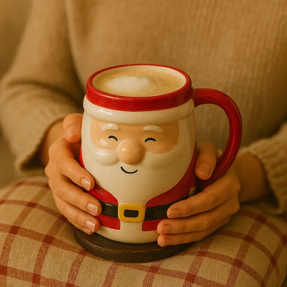 Caneca de Natal em Cerâmica Papai Noel  330ml
