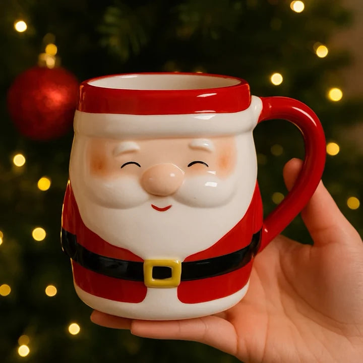 Caneca de Natal em Cerâmica Papai Noel  330ml
