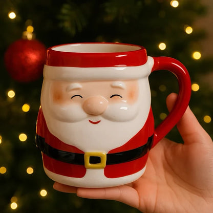 Caneca de Natal em Cerâmica Papai Noel  330ml