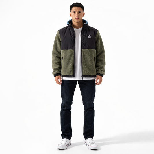 Adidas sherpa fleece jacket