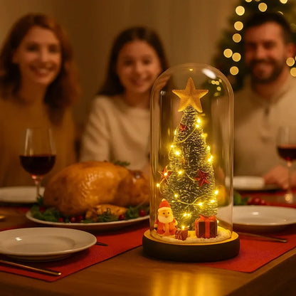 Luminária de Mesa de Natal com Árvore e Luz LED Casa Splendida