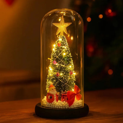 Luminária de Mesa de Natal com Árvore e Luz LED Casa Splendida