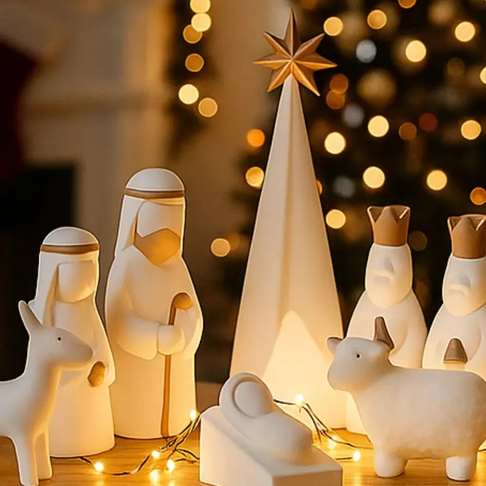 Presépio de Natal 3D Completo - 10 Peças NF presentes