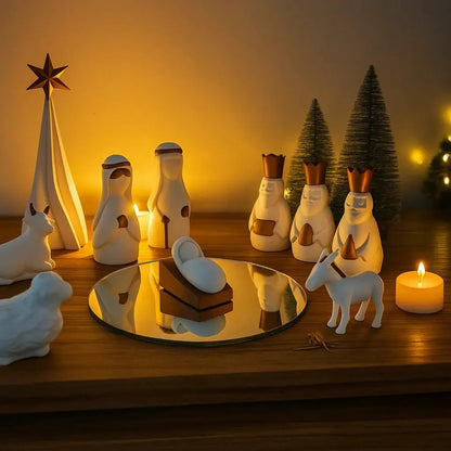 Presépio de Natal 3D Completo - 10 Peças NF presentes