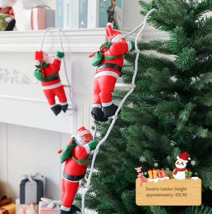 Papai Noel na escadinha para Decoração de Natal