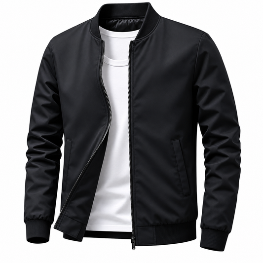 Essential Black Bomber Jacket