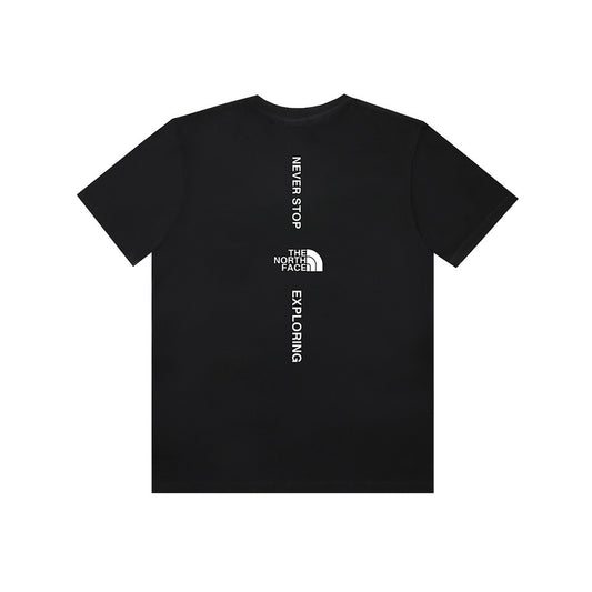 The North Face Vertical Logo Never Stop Exploring T-Shirt – Clean and Contemporary Style