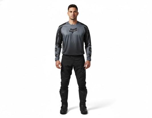Motocross Cross Fox MX 180 Leed Gray Off Road Trail Jersey