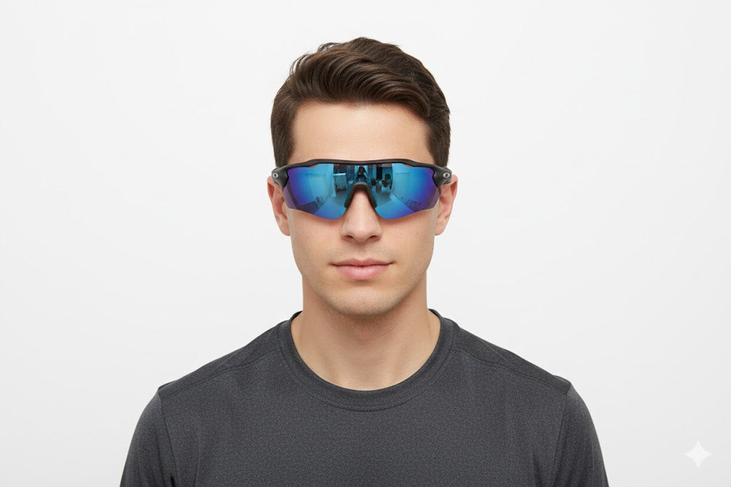 Sports Sunglasses with Mirrored Lenses - Aokley